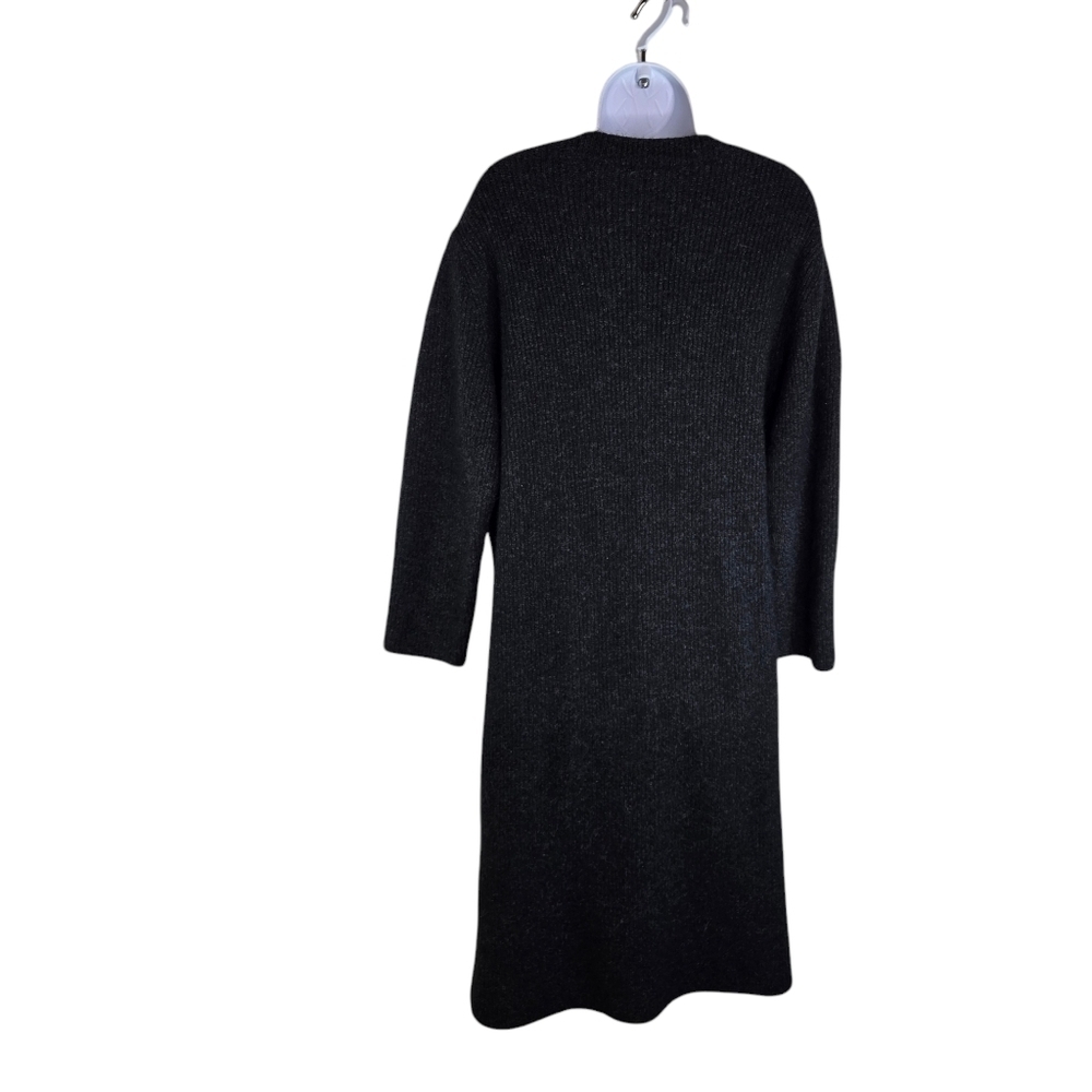 COS alpaca wool charcoal long cardigan duster sweater - Picture 2 of 12